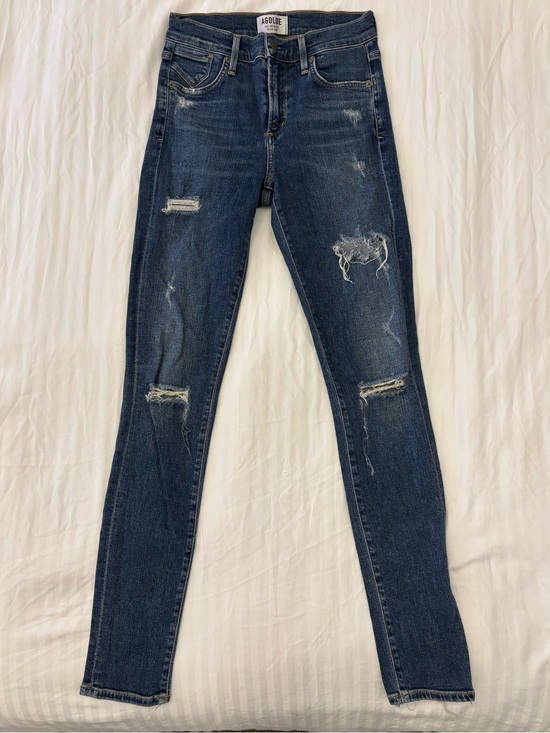Agolde Denim - Agolde Size 25 Sophie Distressed High-Rise Skinny Jeans with stretch